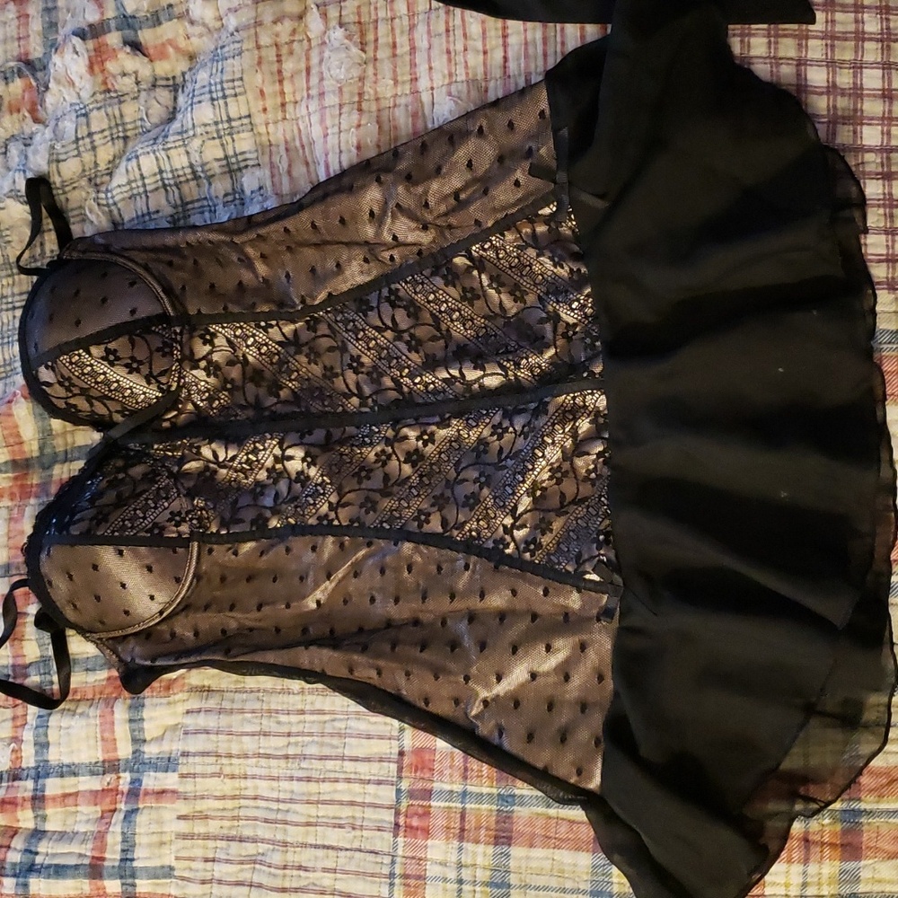 Native Intimates Black Lace Bustier